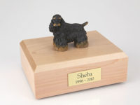 Black Brown Cocker Spaniel Dog Figurine Urn PetsToRemember.com