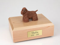 Brown Cocker Spaniel Dog Figurine Urn