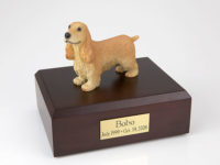 Blonde Cocker Spaniel Dog Figurine Urn PetsToRemember.com