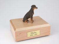 Doberman Dog Figurine Urn