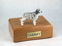 English Setter Dog Figurine Urn PetsToRemember.com