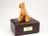 Airedale Terrier Dog Figurine Urn