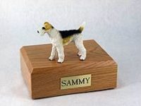 Wire Haired Fox Terrier Dog Figurine Urn PetsToRemember.com