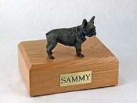 Black French Bulldog Dog Figurine Urn