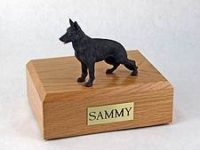 Black German Shepherd Dog Urn