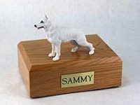 White German Shepherd Dog Urn