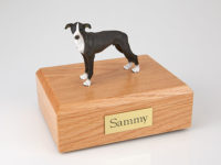 Black Greyhound Dog Figurine Urn