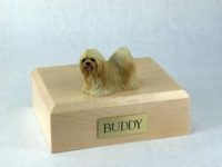 Blonde Lhasa Apso Dog Figurine Urn PetsToRemember.com