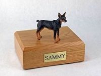 Miniature Pincher Dog Figurine Urn PetsToRemember.com