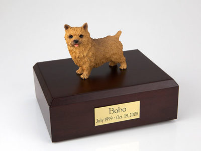 Norwich Terrier Dog Figurine Urn