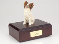 Papillon Dog Figurine Urn