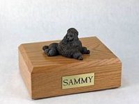 Chocolate Poodle Dog Figurine Urn PetsToRemember.com