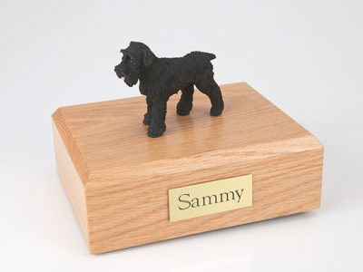 Black Schnauzer Dog Figurine Urn PetsToRemember.com