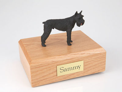 Black Schnauzer Dog Figurine Urn PetsToRemember.com