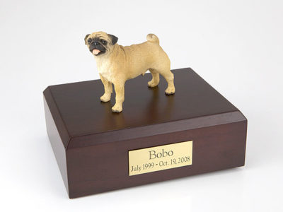 Standing Pug Dog Figurine Urn