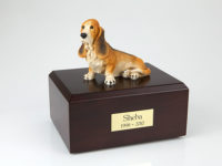 Basset Hound Dog Figurine Urn PetsToRemember.com