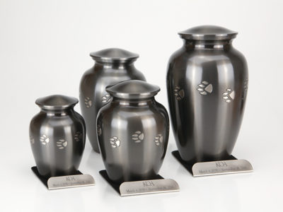 Engraved Paw Print Pet Urn Vase PetsToRemember.com