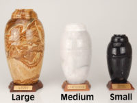 Marble Vase Pet Urn with base PetsToRemember.com