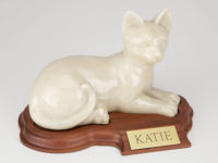 Faithful Feline Figurine Urn PetsToRemember.com