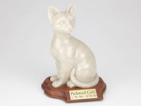 Faithful Feline Figurine Urn PetsToRemember.com