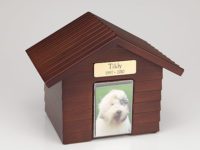 K9 Cottage Urn with Photo from PetsToRemember.com