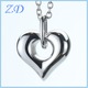 Hollow Heart Cremation Pendant Pet Necklace