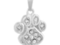 PetsToRemember.com Crystal Paw Pendant